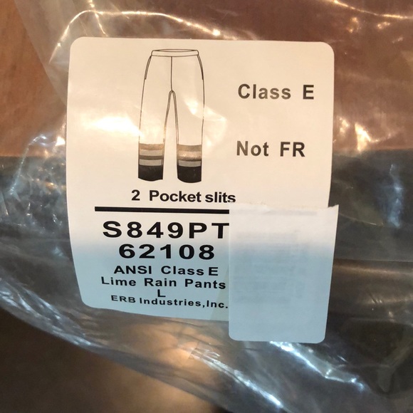 NWT Men’s Aware Wear Class E Hi-Viz Rain Pants - Picture 6 of 7